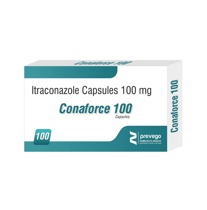 Conaforce 100 Capsule – Itraconazole (100mg) 100 mg by Prevego Healthcare & Research Private Limited