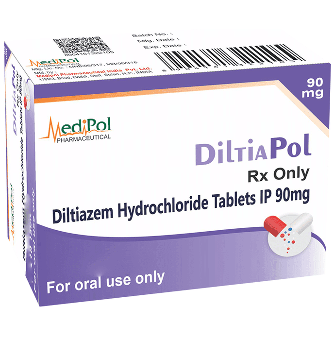 Diltiapol Tablet – Diltiazem (90mg) by Medipol Pharmaceuticals India Pvt Ltd — photo 1 of 2