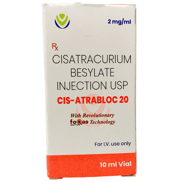 Cis-Atrabloc 20 Injection – Cisatracurium (2mg) 20 mg by Varenyam Healthcare Pvt Ltd — photo 1 of 3