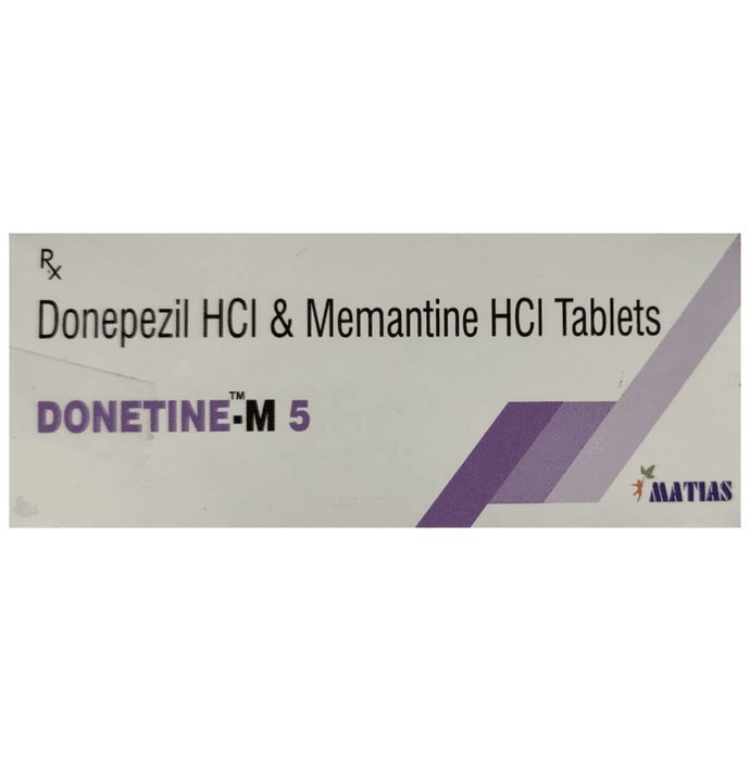 Donetine-M 5 Tablet – Donepezil (5mg) 5 mg by Matias Healthcare Pvt Ltd — photo 1 of 2