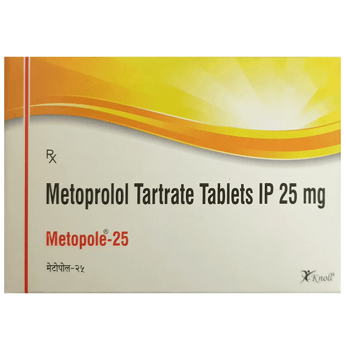 Metopole 25 Tablet – Metoprolol Tartrate (25mg) 25 mg by Knoll Pharmaceuticals Ltd — photo 1 of 2