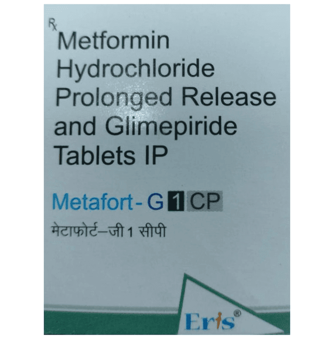 Metafort-G1 CP Tablet PR – Glimepiride (1mg) by Eris Lifesciences Ltd — photo 1 of 3