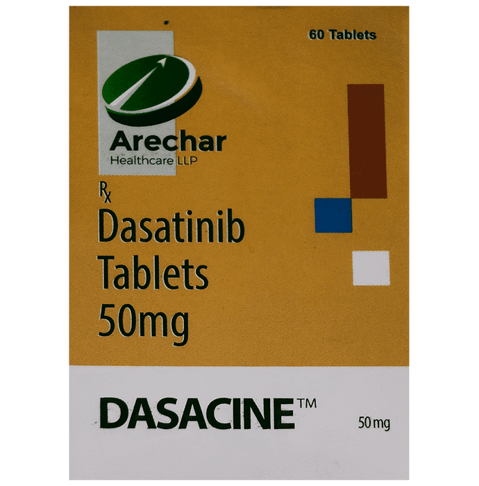 Dasacine 50mg Tablet – Dasatinib (50mg) 50 mg by Arechar Healthcare — photo 1 of 3