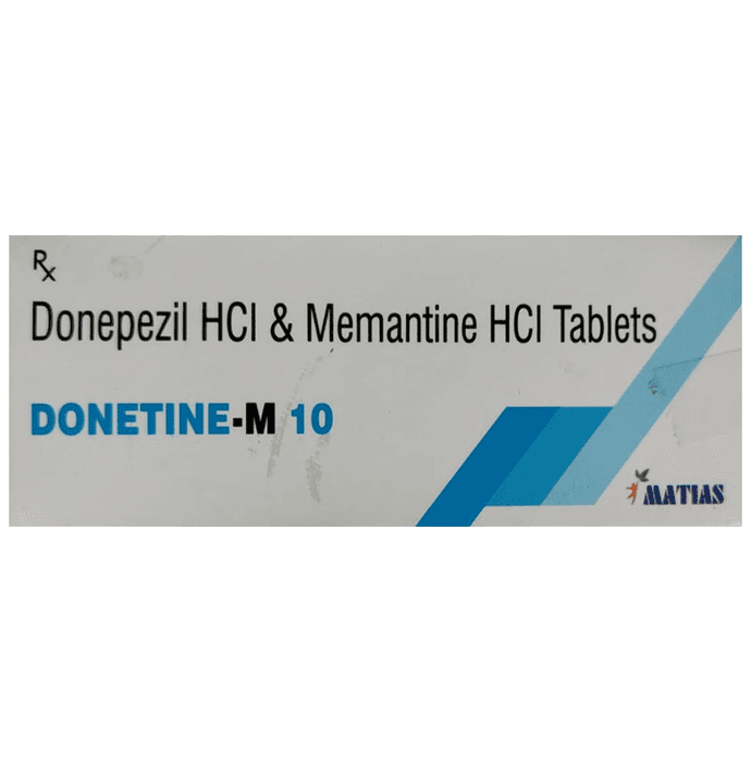 Donetine-M 10 Tablet – Donepezil (5mg) 10 mg by Matias Healthcare Pvt Ltd — photo 1 of 2