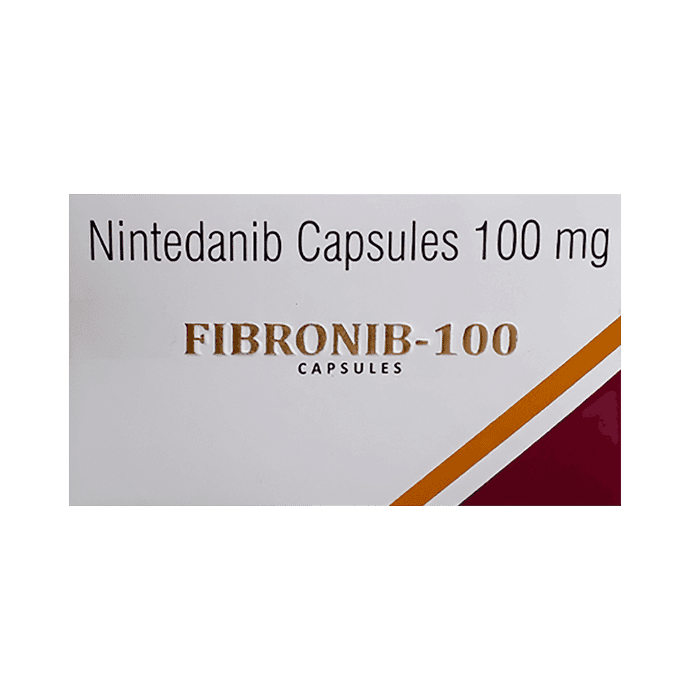 Fibronib 100 Capsule – Nintedanib (100mg) 100 mg by Chemo Healthcare Pvt Ltd — photo 1 of 4