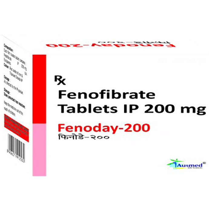 Fenoday 200mg Tablet – Fenofibrate (200mg) 200 mg by Care Formulation Labs Pvt Ltd — photo 1 of 2