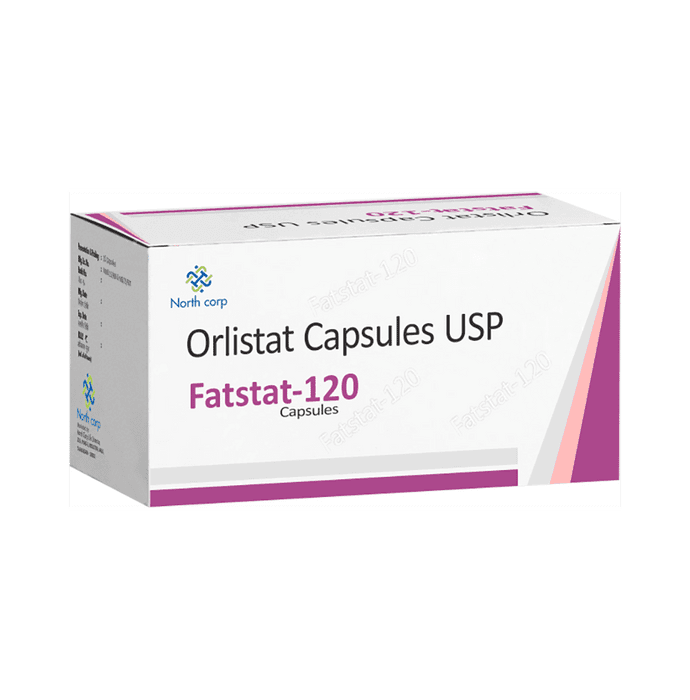 Fatstat 120 Capsule – Orlistat (120mg) 120 mg by North Corp Life Sciences — photo 1 of 2