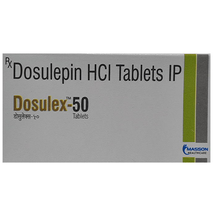 Dosulex 50 Tablet – Dosulepin (50mg) 50 mg by Masson Healthcare Pvt Ltd — photo 1 of 2