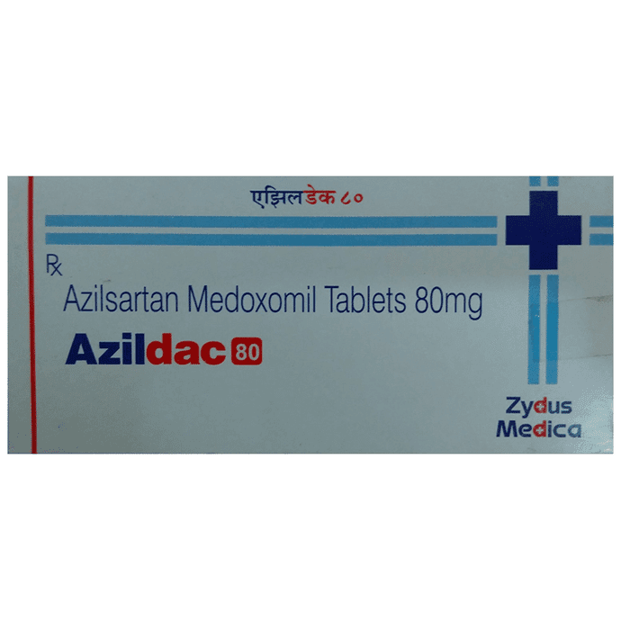 Azildac 80 Tablet – Azilsartan medoxomil (80mg) 80 mg by Zydus Cadila — photo 1 of 4