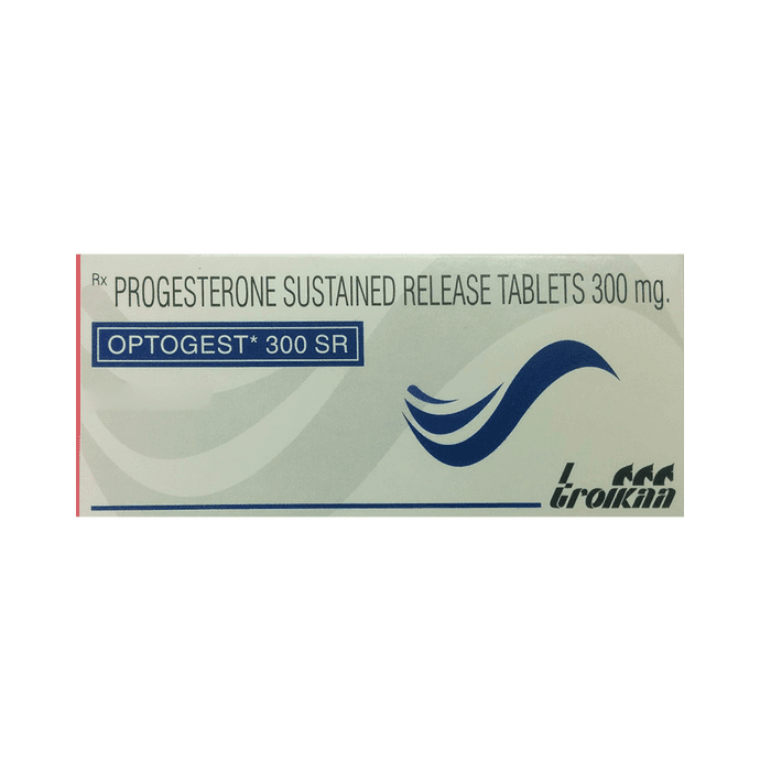Optogest 300 SR Tablet – Progesterone (Natural Micronized) (300mg) 300 mg by Troikaa Pharmaceuticals Ltd — photo 1 of 3