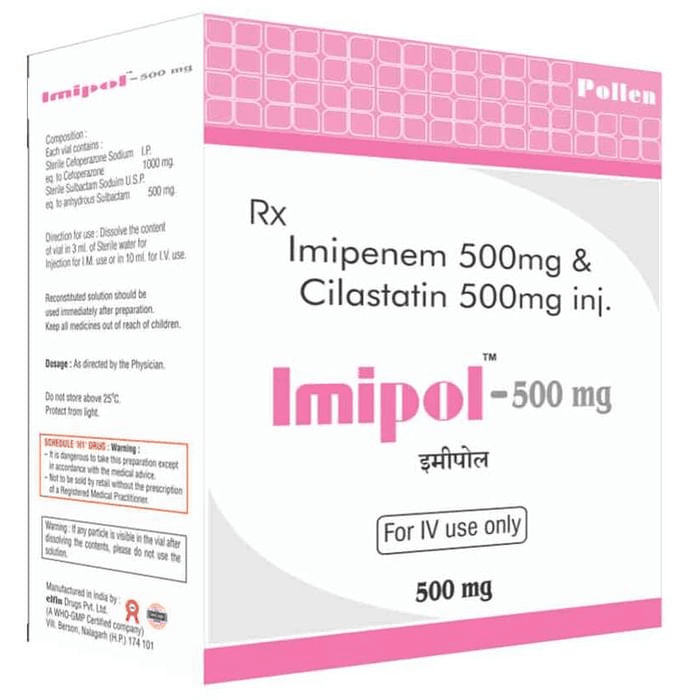 Imipol 500mg/500mg Powder for Injection – Imipenem (500mg) 500 mg by Pollen Healthcure Pvt. Ltd.