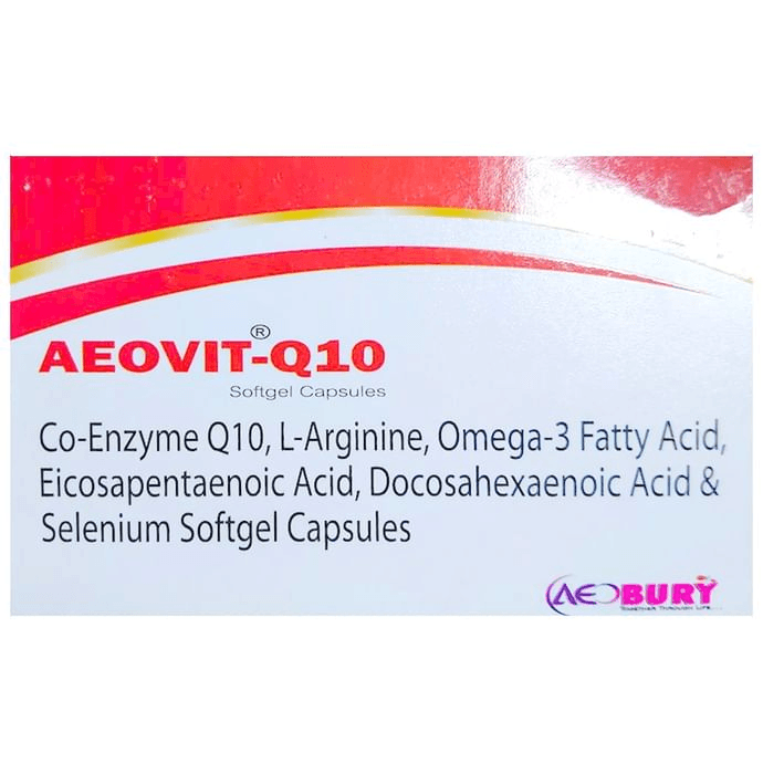 Aeovit-Q10 Softgel Capsule – 2d7629ea-bef8-4120-a435-8f9b0386ea86 by Aeobury Healthcare Pvt Ltd — photo 1 of 2