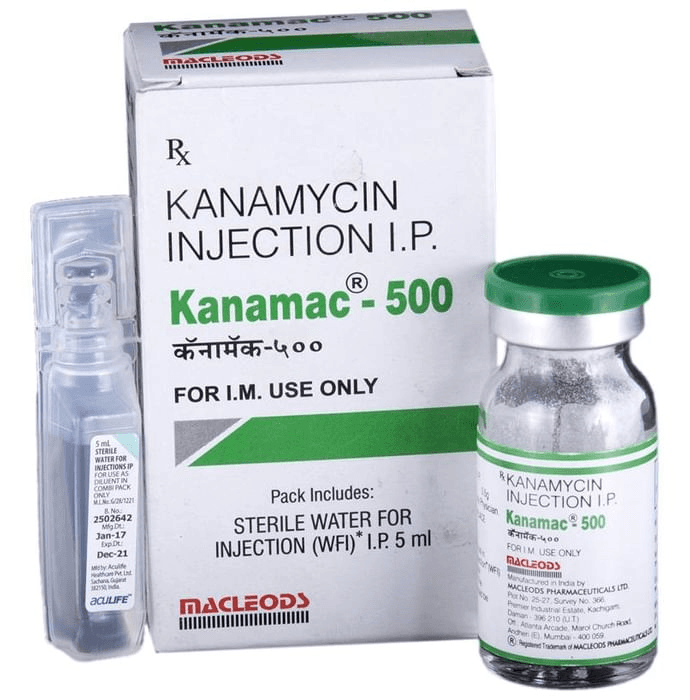 Kanamac 500 Injection – e5b11b81-1ac7-42a4-be5d-f82327dcc912 by Macleods Pharmaceuticals Pvt Ltd — photo 1 of 5