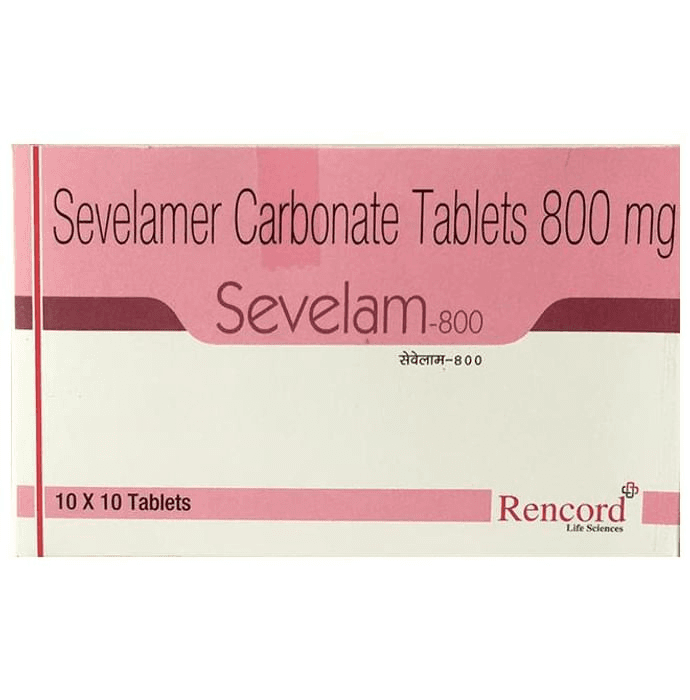 Sevelam 800 Tablet – Sevelamer (800mg) 800 mg by Rencord Life Sciences Pvt Ltd