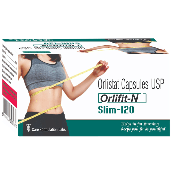 Orlifit-N-Slim 120 Capsule – Orlistat (120mg) 120 mg by Care Formulation Labs Pvt Ltd — photo 1 of 2