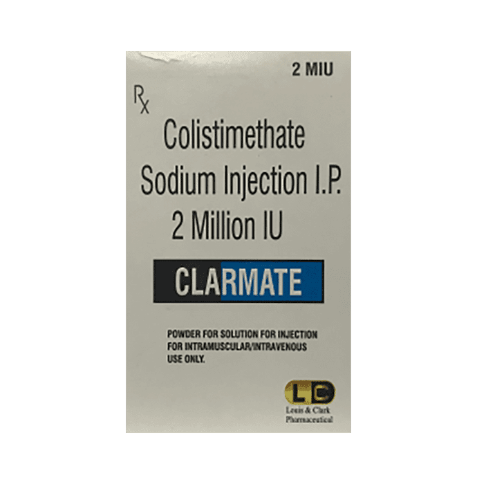 Clarmate 2MIU Injection – Colistimethate Sodium (2Million IU) by Louis and Clark Pharmaceutical — photo 1 of 3