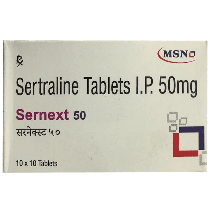 Sernext 50 Tablet – Sertraline (50mg) 50 mg by MSN Laboratories — photo 1 of 2