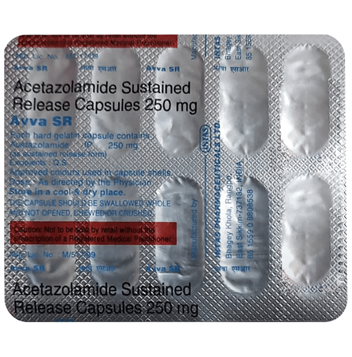 Avva Capsule SR – Acetazolamide (250mg) by Intas Pharmaceuticals Ltd — photo 1 of 2