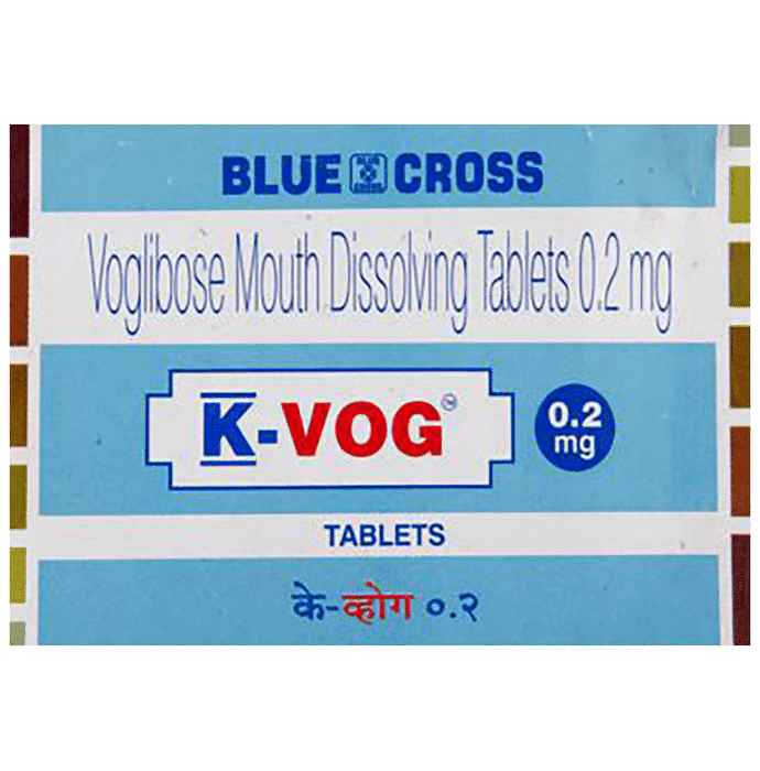 K-Vog 0.2mg Tablet MD – Voglibose (0.2mg) 0.2 mg by Blue Cross Laboratories Ltd — photo 1 of 3