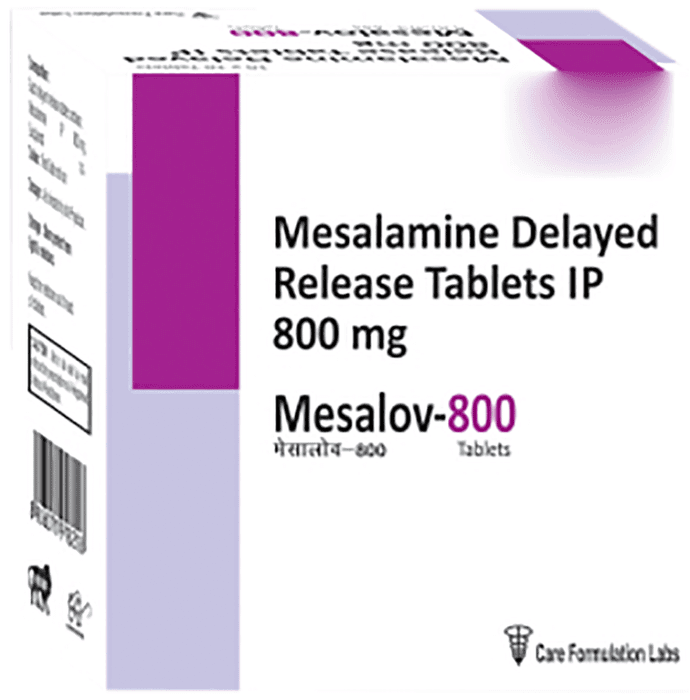 Mesalov 800 Tablet DR – Mesalazine (800mg) 800 mg by Care Formulation Labs Pvt Ltd — photo 1 of 2