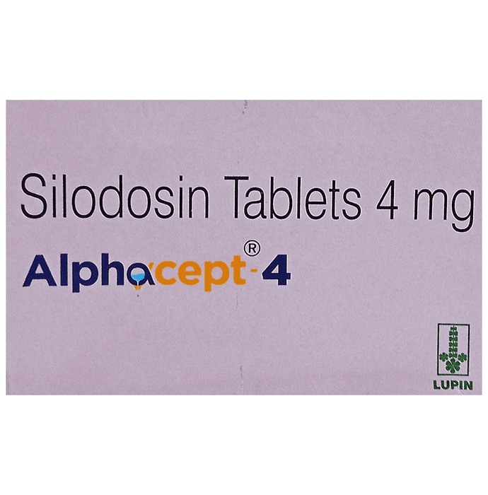 Alphacept 4 Tablet – Silodosin (4mg) 4 mg by Lupin Ltd — photo 1 of 3