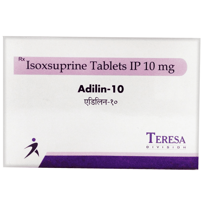 Adilin 10 Tablet – Isoxsuprine (10mg) 10 mg by Lincoln Pharmaceuticals Ltd — photo 1 of 4