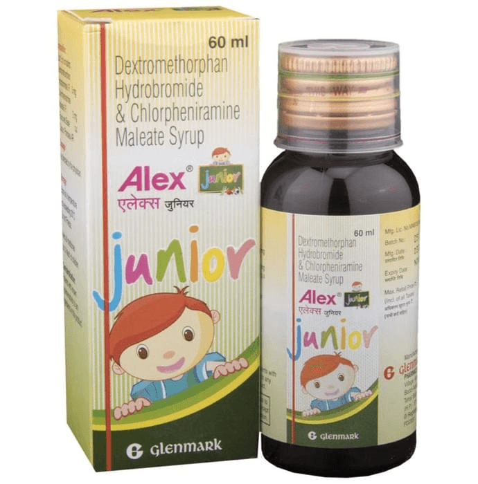 Alex Junior Syrup – Chlorpheniramine Maleate (2mg/5ml) by Glenmark Pharmaceuticals Ltd — photo 1 of 5