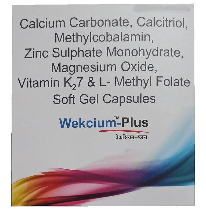 Wekcium-Plus Soft Gel Capsule – d0a8c9fe-f870-4023-87c8-1e1eca977a58 by Meckley Life Sciences Pvt Ltd — photo 1 of 2