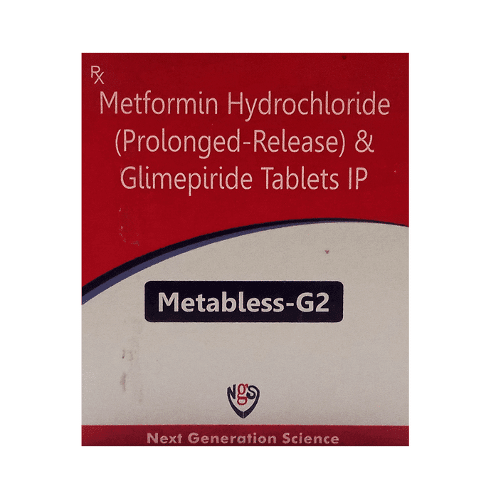 Metabless-G 2 Tablet PR – Glimepiride (2mg) 2 mg by NGS Biotech Pvt Ltd — photo 1 of 3