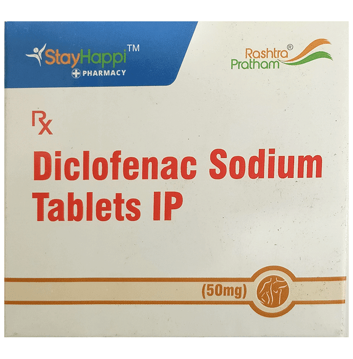 StayHappi Diclofenac 50mg Tablet – 1e36613c-6491-4d78-90fb-dc350c7c84e9 by Sarvagunaushdhi Pvt Ltd — photo 1 of 3