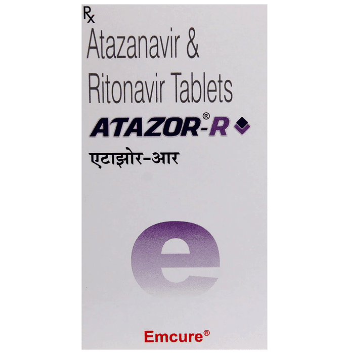 Atazor-R 300mg/100mg Tablet – Atazanavir (300mg) 300 mg by Emcure Pharmaceuticals Ltd — photo 1 of 4