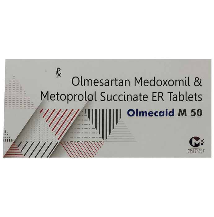 Olmecaid M 50 Tablet ER – Olmesartan Medoxomil (20mg) 50 mg by Medicaid Labs LLP — photo 1 of 2