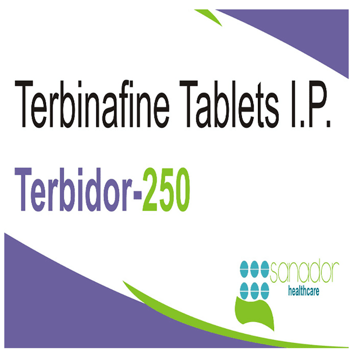 Terbidor 250 Tablet – Terbinafine (250mg) 250 mg by Sanador Healthcare — photo 1 of 3