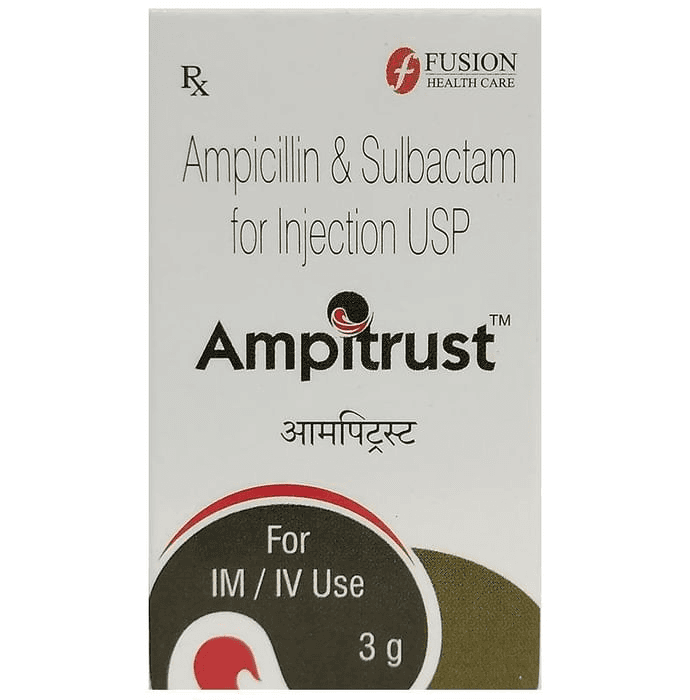 Ampitrust Injection – Ampicillin (2000mg) by Fusion Healthcare Pvt Ltd — photo 1 of 2