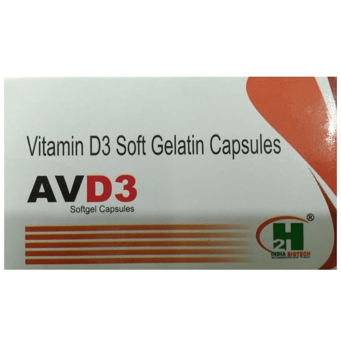 Avd3 Softgel Capsule – Vitamin D3 (60000IU) by H2H India Biotech Private Limited — photo 1 of 2