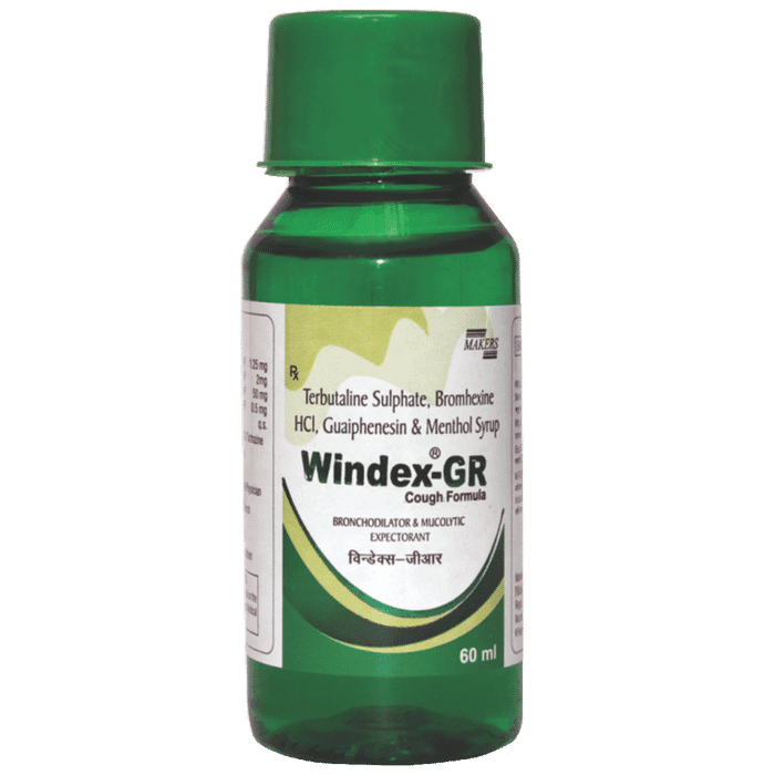 Windex-GR Syrup – Bromhexine (2mg/5ml) by Makers Laboratories Ltd