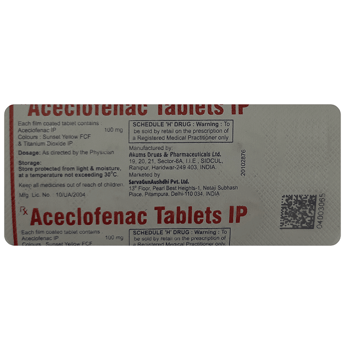 StayHappi Aceclofenac 100mg Tablet