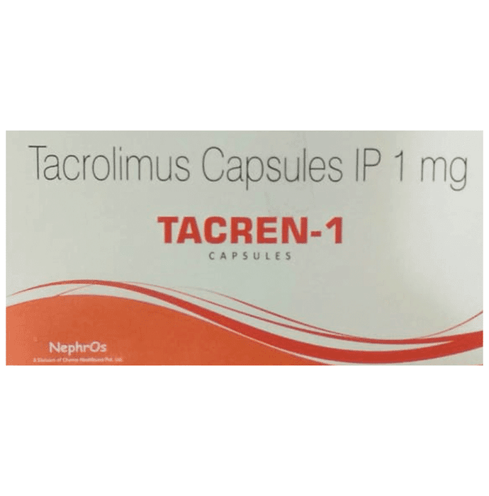 Tacren 1 Capsule – Tacrolimus (1mg) 1 mg by Chemo Healthcare Pvt Ltd — photo 1 of 4