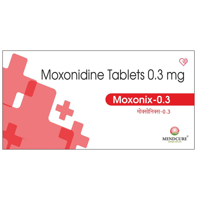 Moxonix 0.3 Tablet – Moxonidine (0.3mg) 0.3 mg by Mendcure Life Sciences Pvt Ltd — photo 1 of 2