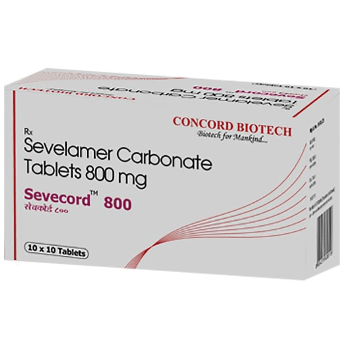 Sevecord 800 Tablet – Sevelamer (800mg) 800 mg by Concord Biotech Ltd