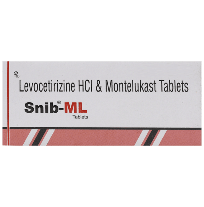 Snib ML 5mg/10mg Tablet – Levocetirizine (5mg) 5 mg by Century Life Science — photo 1 of 3