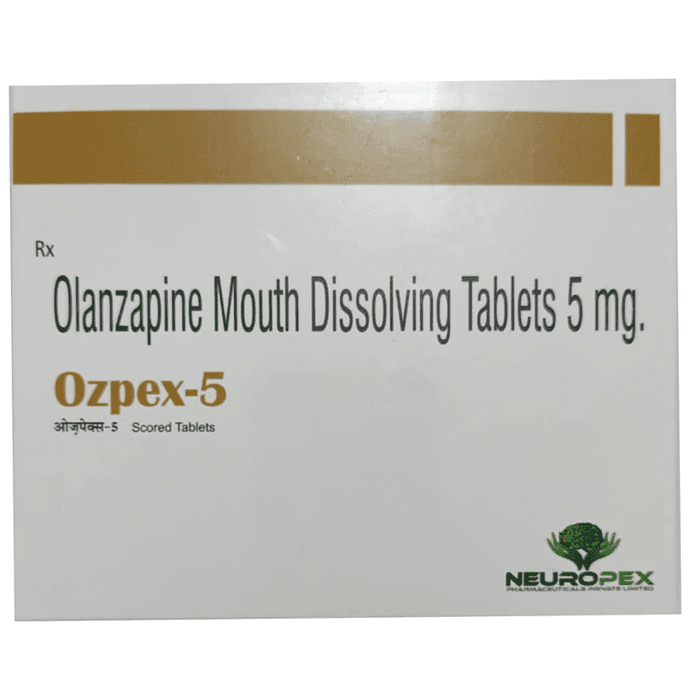 Ozpex 5 Scored Tablet – Olanzapine (5mg) 5 mg by Neuropex Pharmaceuticals Pvt. Ltd. — photo 1 of 2