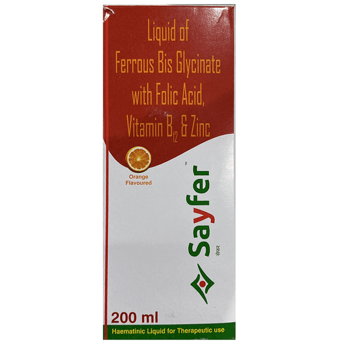 Sayfer Syrup Orange – 45521b62-7288-4064-af94-ee47aa360811 by Eisen Pharmaceutical Co Pvt Ltd — photo 1 of 2