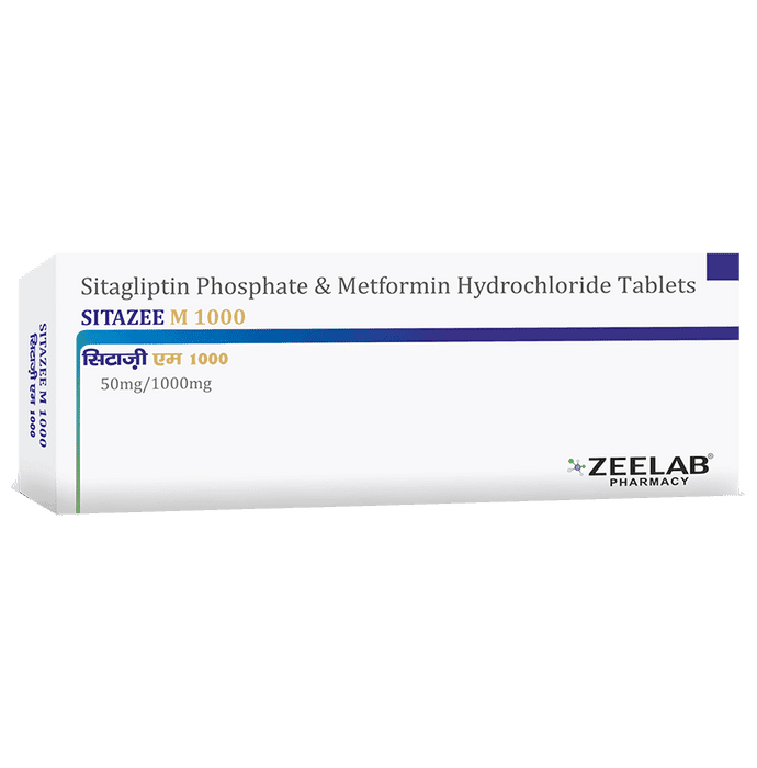 Sitazee M 1000 Tablet – Sitagliptin (50mg) 1000 mg by Zeelab Pharmacy Pvt Ltd
