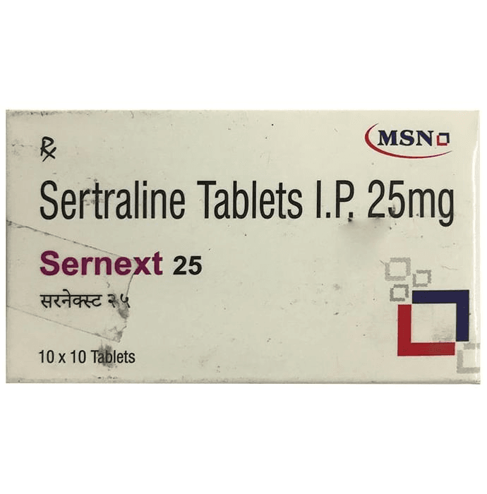Sernext 25 Tablet – Sertraline (25mg) 25 mg by MSN Laboratories — photo 1 of 2