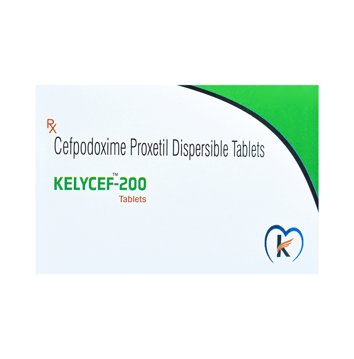 Kelycef 200 Tablet DT – Cefpodoxime Proxetil (200mg) 200 mg by Kelly Pharmaceuticals Pvt Ltd — photo 1 of 4