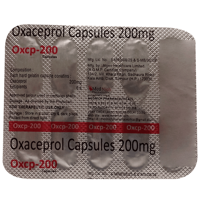 Oxcp 200 Capsule – Oxaceprol (200mg) 200 mg by Mednich Pharmaceuticals