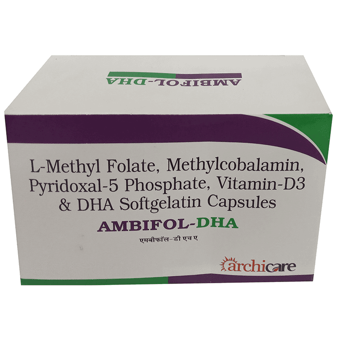 Ambifol-Dha Soft Gelatin Capsule – 262aa202-f7fd-4dd4-87f6-2531385c3210 by Dewcare Concept Pvt.Ltd. — photo 1 of 2