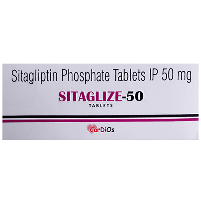 Sitaglize 50 Tablet – a8825465-bb8e-42a7-aa4c-ea2263660010 by Chemo Healthcare Pvt Ltd — photo 1 of 4