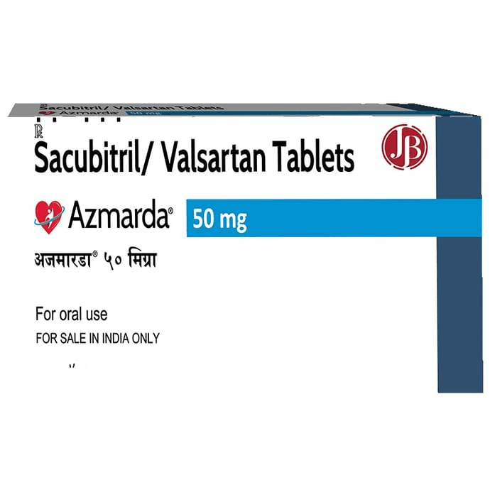 Azmarda 50mg Tablet – Sacubitril (24mg) 50 mg by J B Chemicals and Pharmaceuticals Ltd — photo 1 of 3